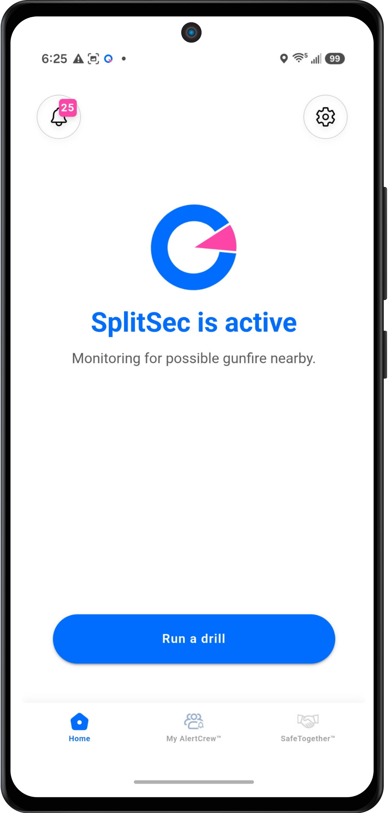 Home screen